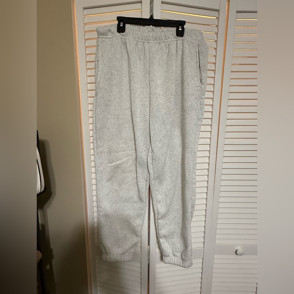 Gray sweatpants